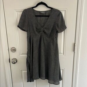 Vintage Black V-Neck Sundress Mini